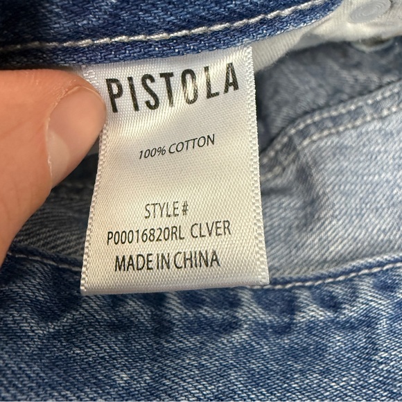 Pistola Wes Barrel Leg Light Wash Jeans - Picture 5 of 5